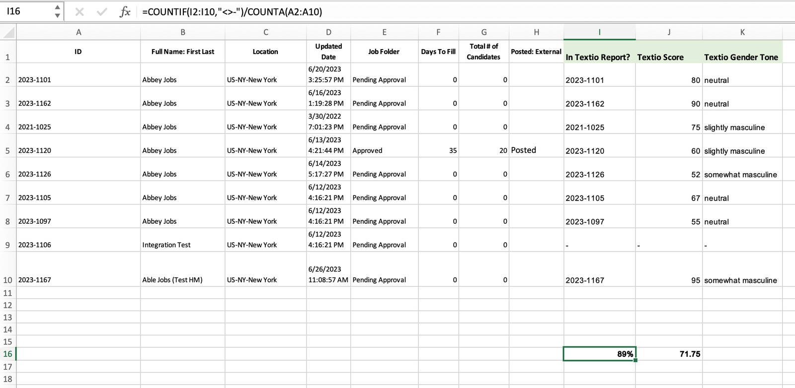 Using iCIMS ReqID in Textio Document Activity report - Textio Support ...