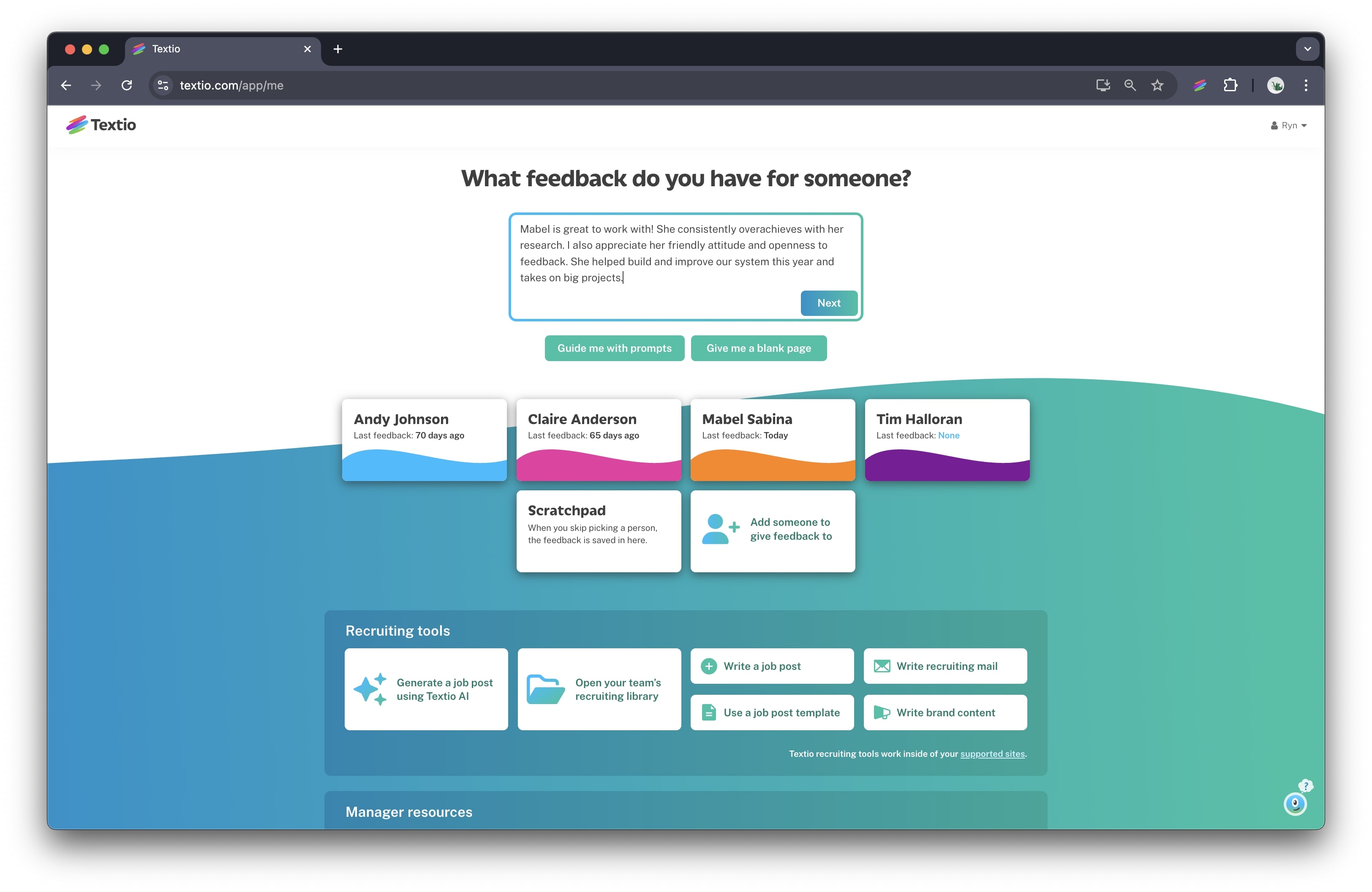 Writing with Textio Feedback - Textio Support Center