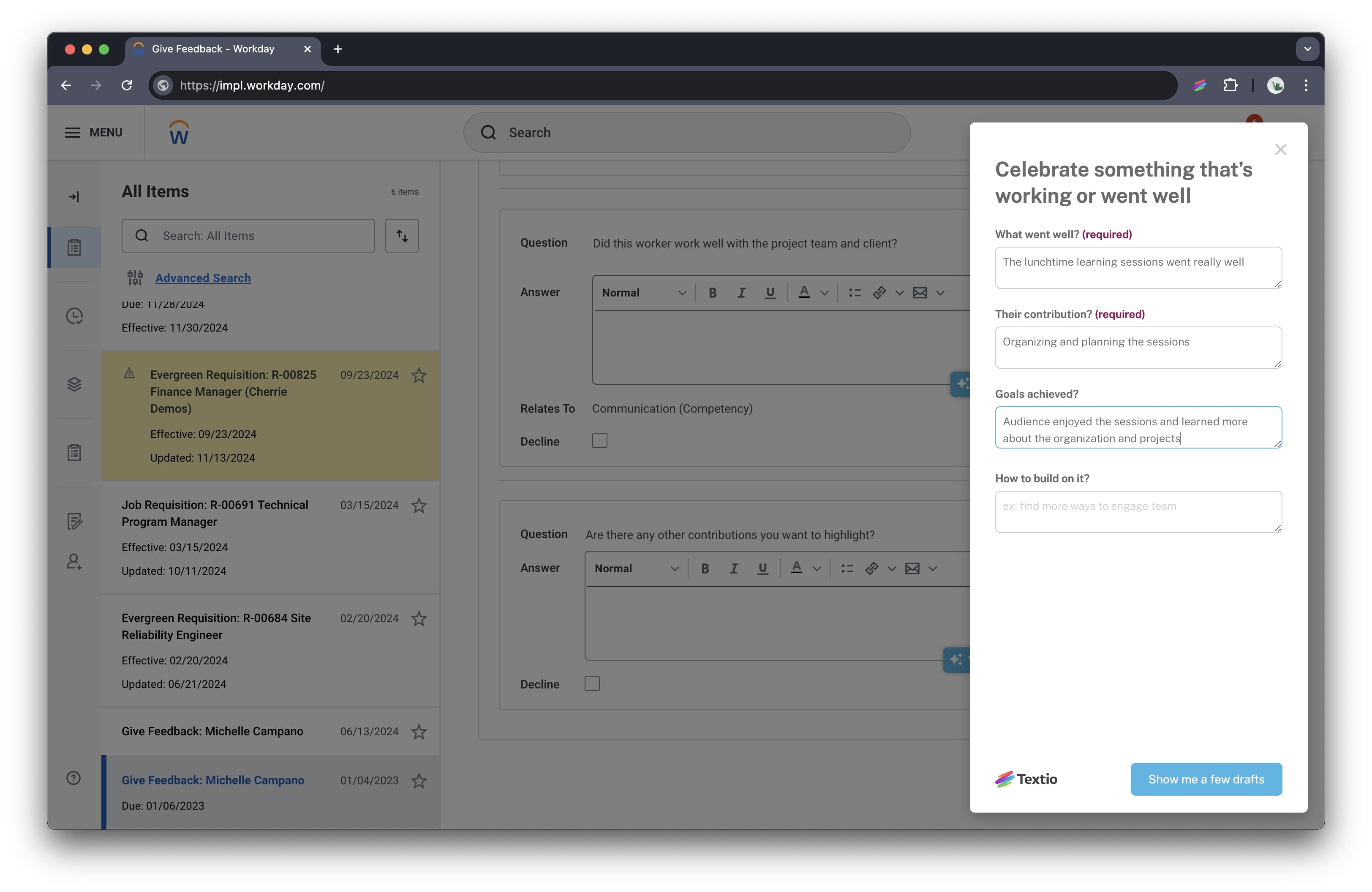 Writing with Textio Feedback - Textio Support Center
