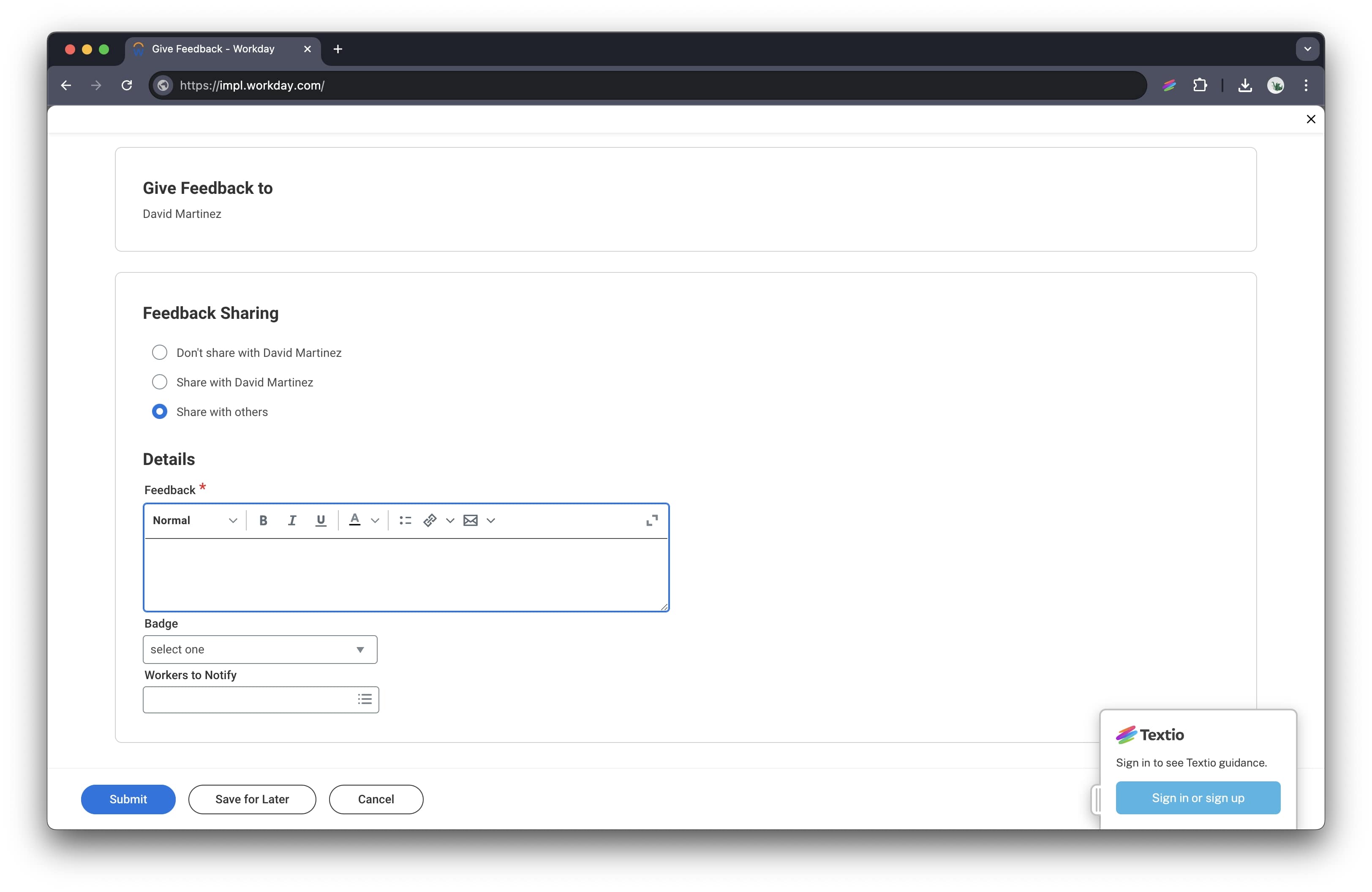 Logging into Textio Feedback - Textio Support Center