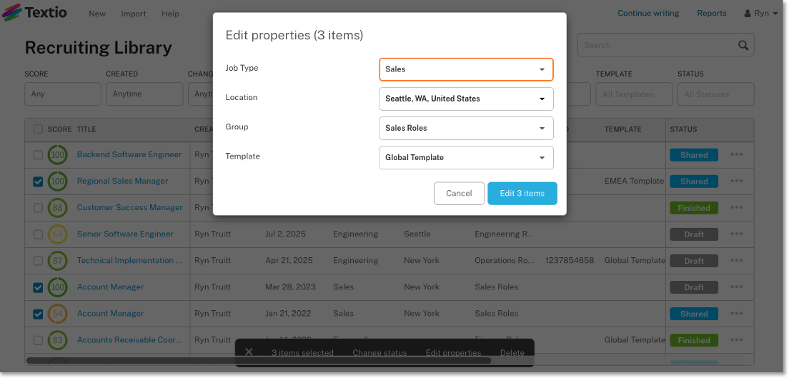 Navigating the Textio Recruiting Library - Textio Support Center