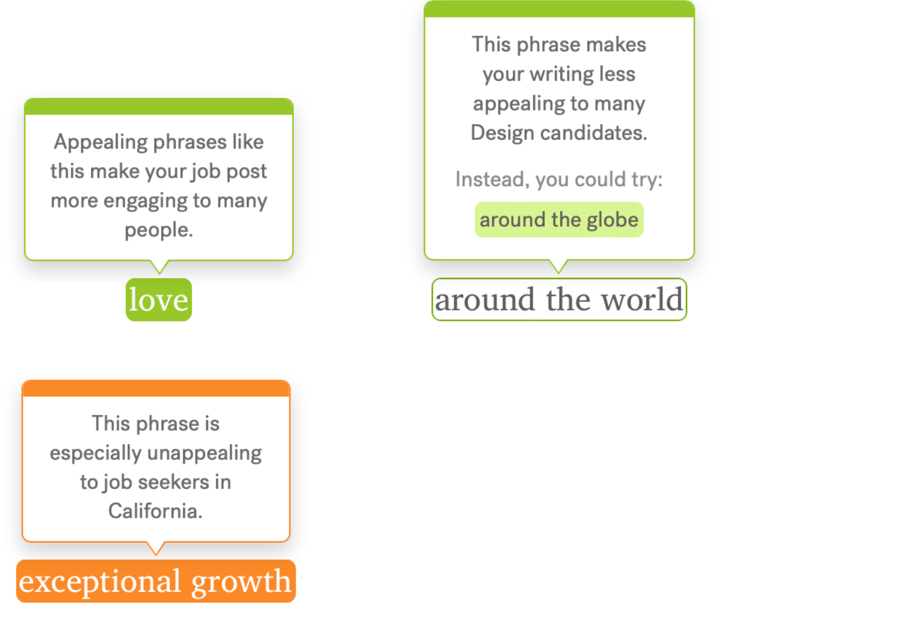 Understanding highlight colors in Textio Recruiting - Textio Support Center